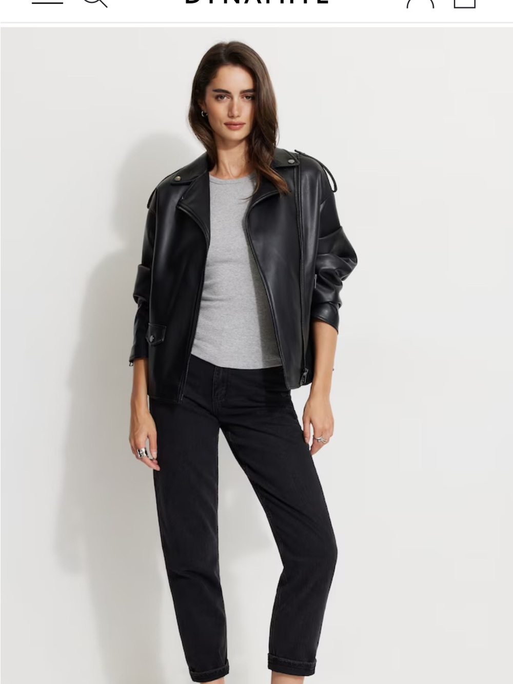 Dynamite Black Cropped High-Rise Ankle Jeans